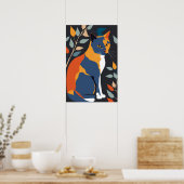 Abstrakte Cat Print Poster-Wohngestaltung Poster (Küche)