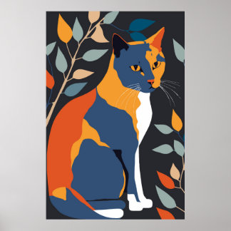 Abstrakte Cat Print Poster-Wohngestaltung Poster