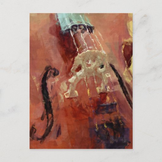 Abstrakte Cello-Brücke Postkarte (Vorderseite)