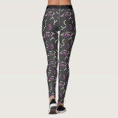 Abstrakte Chaonummern und Alphabete Leggings (Rückseite)