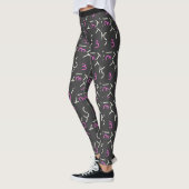 Abstrakte Chaonummern und Alphabete Leggings (Links)