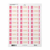 Abstrakte Checker Pink Orange Dusche Rücksendeadre (Vorne)