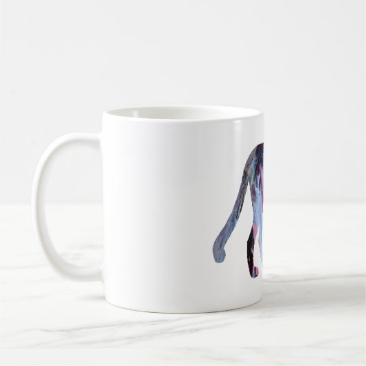 Abstrakte Cheetah-Silhouette Kaffeetasse (Links)