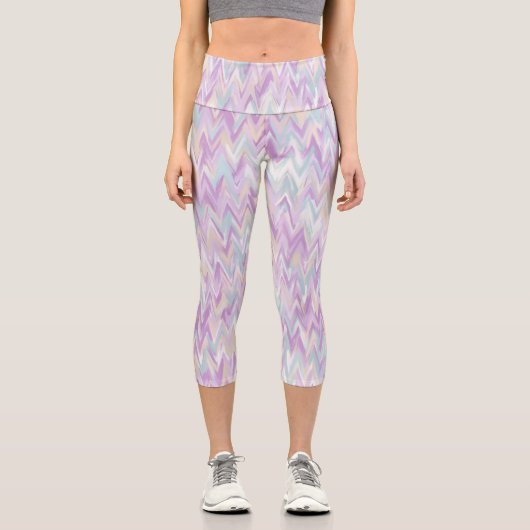 Abstrakte Chevrons Capri Leggings (Vorderseite)