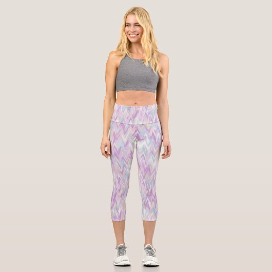 Abstrakte Chevrons Capri Leggings (Vorderseite)