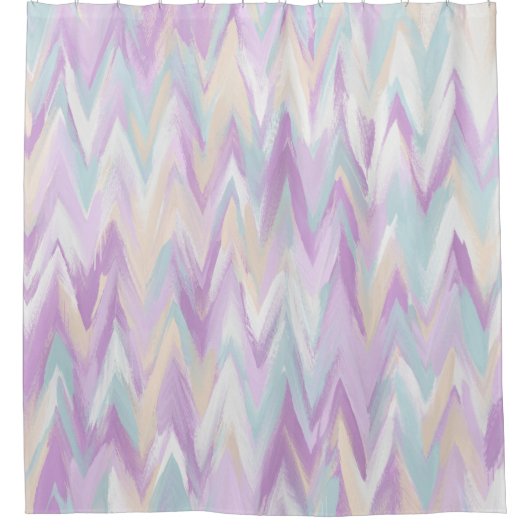 Abstrakte Chevrons Duschvorhang (Vorderseite)