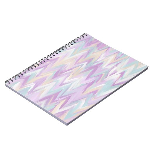 Abstrakte Chevrons Spiral Foto Notebook Notizblock (Linke Seite)