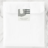 ABSTRAKTE CHIC-KERAMIK TEXTURE BROWN GRAY SPEZIFIZ QUADRATISCHER AUFKLEBER (Tasche)