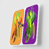 Abstrakte Chile Wall Clock Quadratische Wanduhr (Winkel)