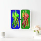 Abstrakte Chile-Wand-Uhr Quadratische Wanduhr (Zuhause)