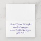 Abstrakte CHRISTMAS STARS Lila Red Lilac CUSTOM Platzkarte (Innenseite Aufgefaltet)