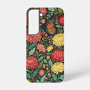 Abstrakte Chrysanthemen-Schmetterling-Samsung-Hüll Samsung Galaxy Hülle