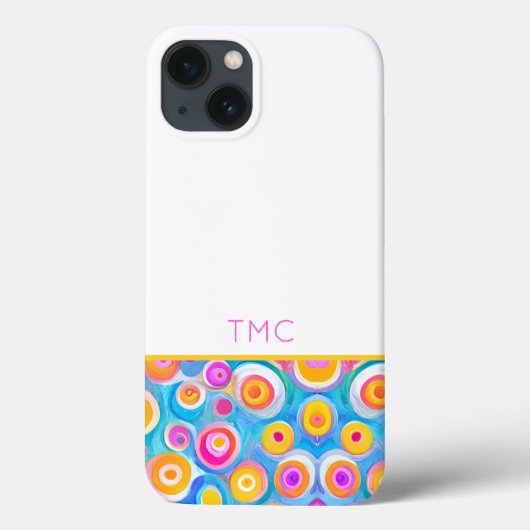 Abstrakte Circle Art INITIALS Sommerspass Case-Mate iPhone Hülle (Rückseite)