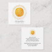 Abstrakte Circle Handmade Schmuck Business Card Quadratische Visitenkarte (Vorne/Hinten)