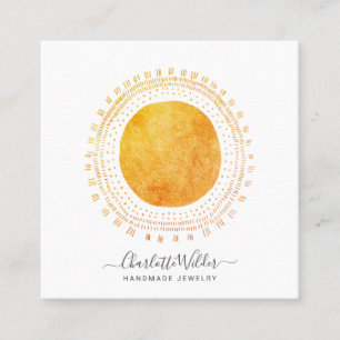 Abstrakte Circle Handmade Schmuck Business Card Quadratische Visitenkarte