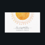 Abstrakte Circle Handmade Schmuck Business Card Visitenkarte<br><div class="desc">Abstrakt orange goldfarbene Kreise handgefertigte Schmuckhandwerker und Visitenkarte. Wenn Sie Hilfe benötigen, kontaktieren Sie mich bitte über den Link "Nachricht" in meinem Shop oder den Link "Chat" auf Zazzle. Sie können den Schriftstil mit dem Design-Tool ändern, indem Sie einfach auf Personalisieren klicken und dann auf "Weiter anpassen" klicken. Wenn Sie...</div>