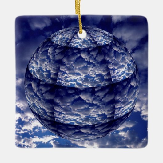 Abstrakte Cloud-3D-Kugel Keramikornament (Vorderseite)