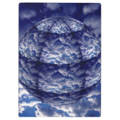 Abstrakte Cloud-3D-Kugel Klemmbrett (Rückseite)