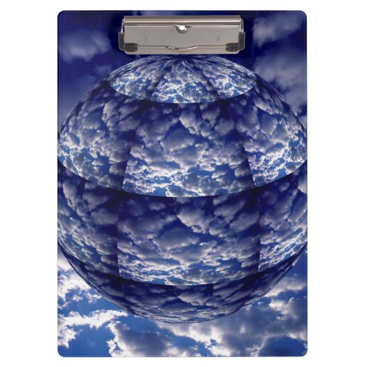 Abstrakte Cloud-3D-Kugel Klemmbrett (Vorderseite)
