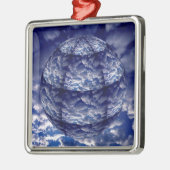 Abstrakte Cloud-3D-Kugel Ornament Aus Metall (Links)