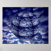 Abstrakte Cloud-3D-Sphäre Poster (Vorne)