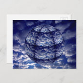 Abstrakte Cloud-3D-Sphäre Postkarte (Vorne/Hinten)