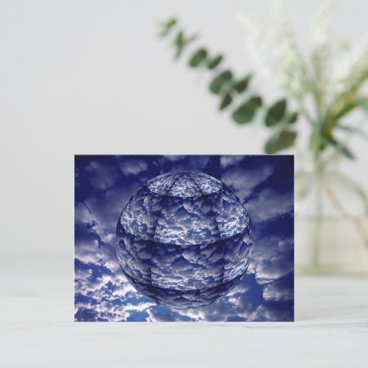Abstrakte Cloud-3D-Sphäre Postkarte (Stehend Vorderseite)