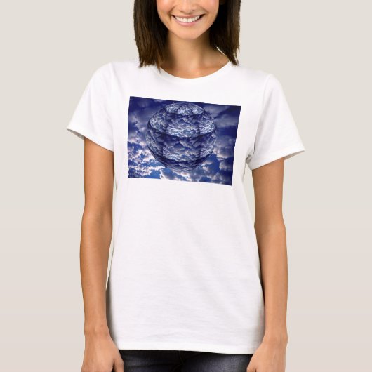 Abstrakte Cloud-3D-Sphäre T-Shirt (Vorderseite)