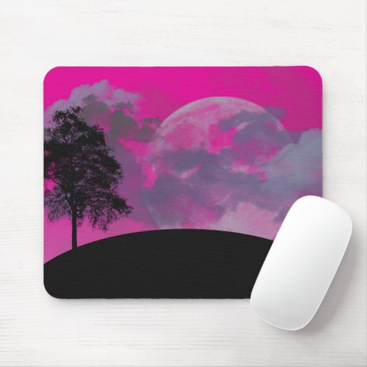 Abstrakte Cloudy Moon Mouse Pad Mousepad (Mit Mouse)