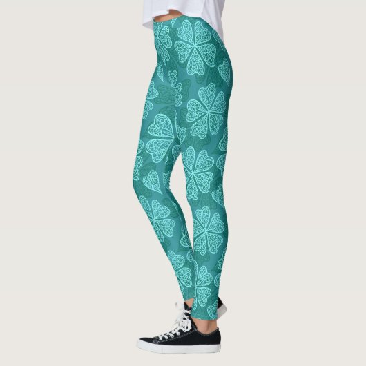 Abstrakte Clovers Pattern St Patrick's Day Leggings (Links)