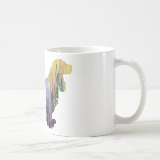 Abstrakte Cockerspaniel Silhouette Kaffeetasse (Rechts)