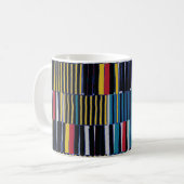 Abstrakte Collage asymmetrisches Muster. Pinselstr Kaffeetasse (Vorderseite Links)