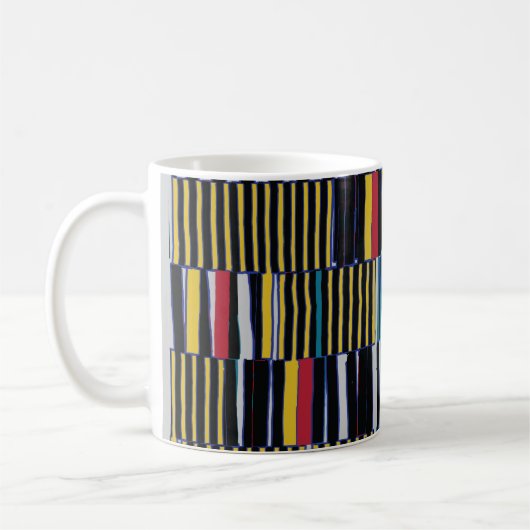 Abstrakte Collage asymmetrisches Muster. Pinselstr Kaffeetasse (Links)
