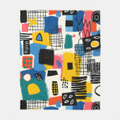 Abstrakte Collage Fleecedecke (Vorderseite)