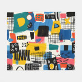 Abstrakte Collage Fleecedecke (Vorderseite (Horizontal))