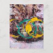 abstrakte Collage Kreise Postkarte (Vorderseite)