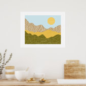 Abstrakte Collage-Landschaft Poster (Küche)