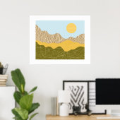 Abstrakte Collage-Landschaft Poster (Heimbüro)