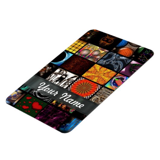 Abstrakte Collage Magnet (Linke Seite)