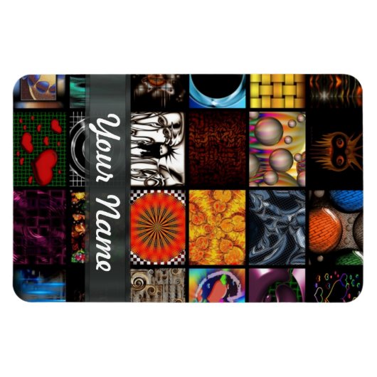 Abstrakte Collage Magnet (Horizontal)