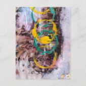 abstrakte Collage mit Kreisen Postkarte (Vorderseite)