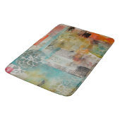 Abstrakte Collage Mixed Media Abstrakt Badematte (Schrägansicht)