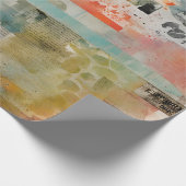 Abstrakte Collage Mixed Media Abstrakt Geschenkpapier (Ecke)