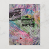 abstrakte Collage Postkarte (Vorderseite)