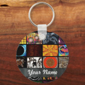 Abstrakte Collage Schlüsselanhänger (Vorderseite)