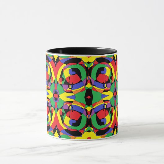 Abstrakte Colorful Art Kaffee Tasse (Zentrum)