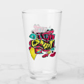 Abstrakte Comicen Graffiti-Stil Text grunge urban Glas (Rückseite)