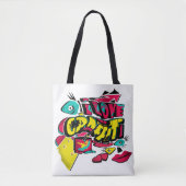 Abstrakte Comicen Graffiti-Stil Text grunge urban Tasche (Vorderseite)