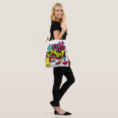 Abstrakte Comicen Graffiti-Stil Text grunge urban Tasche (Am Model)