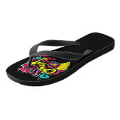 Abstrakte Comicen Graffiti Text grunge städtische Badesandalen (Schrägansicht)